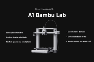 Bambu Lab A1 - Impressora 3D Profissional Rápida - Pietrix 3D - Revenda Oficial Bambu Lab